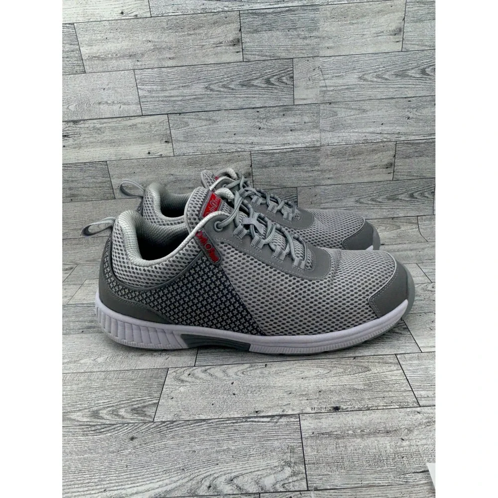 Orthofeet Edgewater 618 Men Sz Wide 11.5 2E Gray Mesh Walking‎ Shoes Sneakers